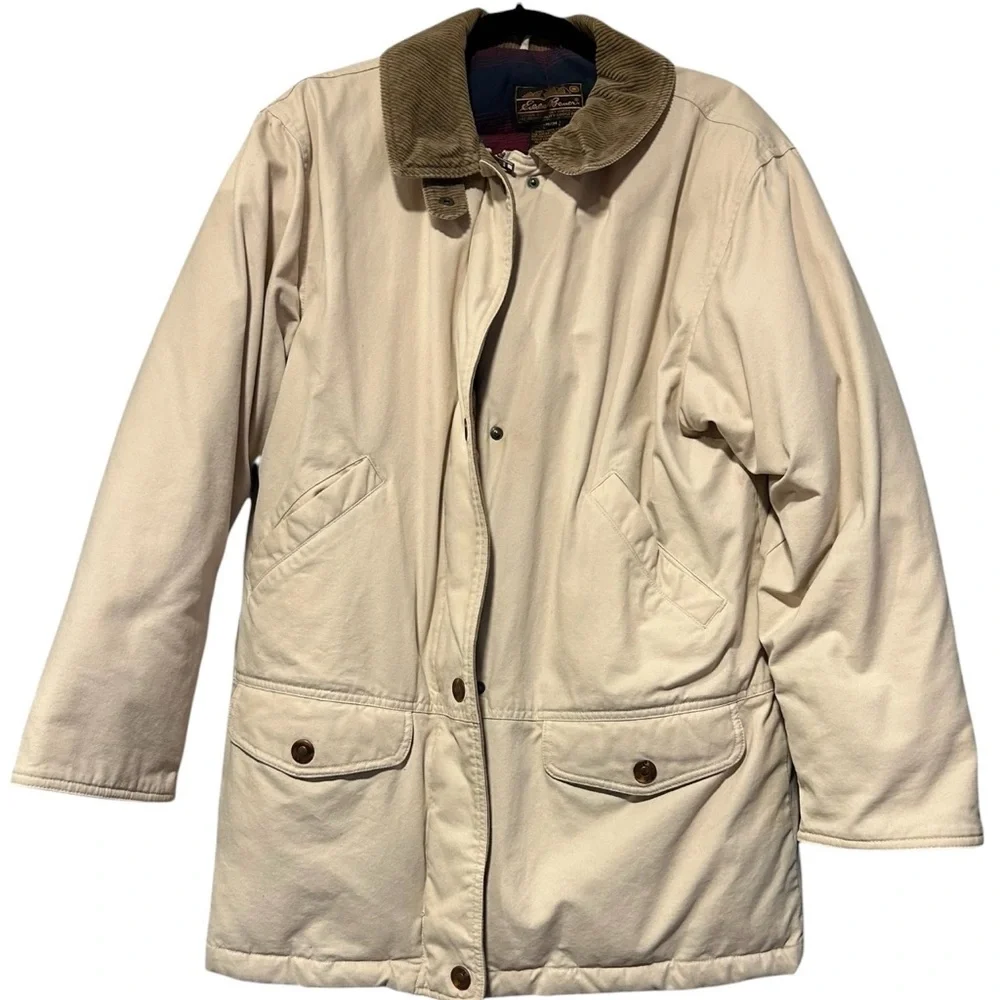 Men's Vintage Eddie Bauer Goose Down Corduroy Collar Jacket Size M